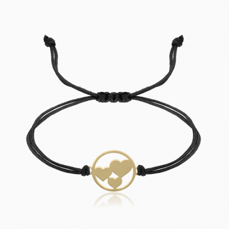 Bratari din AUR cu  Snur - TOGETHER, bratara AUR 14k, snur si decupaj