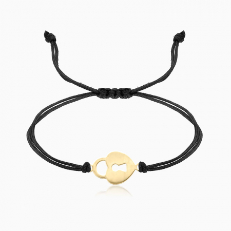 Bijuterii AUR pentru Copii - PANDORA, bratara AUR 14k, snur si decupaj