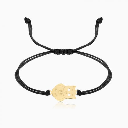 Bijuterii AUR pentru Copii - MABI,  bratara AUR 14k, snur si decupaj