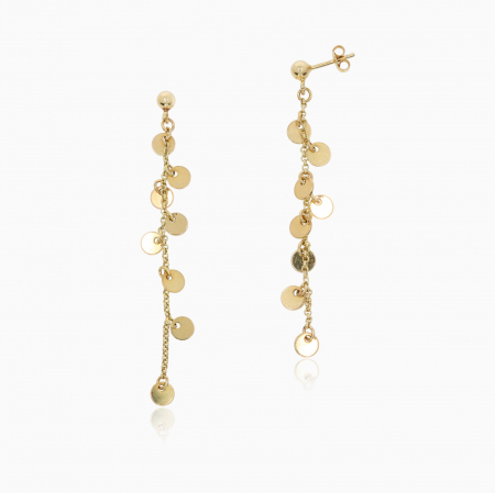 CERCEI ARGINT - MORE DROPS, Cercei Argint 925 placat aur galben 24k