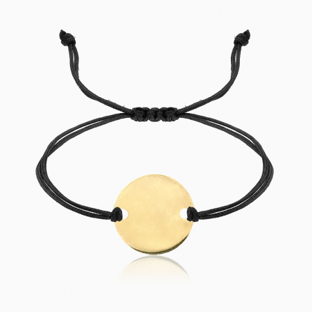 BIJUTERII BARBATI - DISCO, bratara AUR 14k, snur si banut