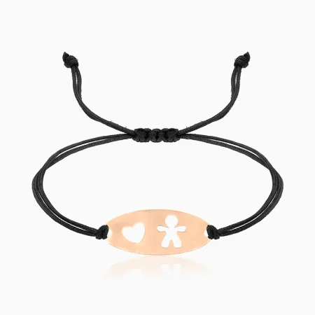 Bijuterii AUR pentru Copii - BABY,  bratara AUR 14k, snur si decupaj