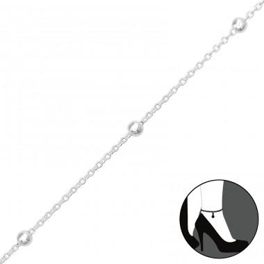 BRATARI ARGINT - BILUTE PE LANTISOR, ,Bratara picior Argint 925