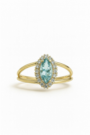 Inele Aur - BLUE MIRAGE- Inel Aur 585