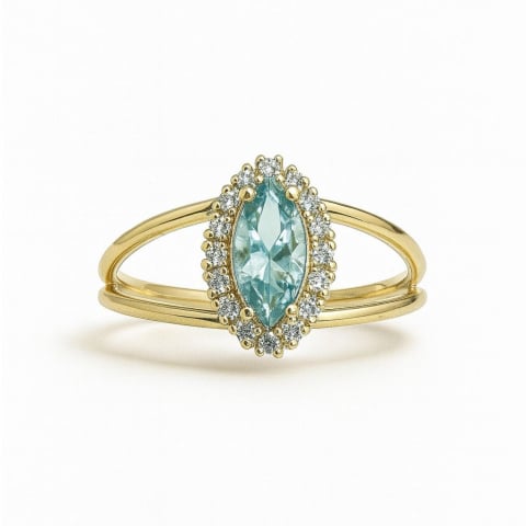 Inele Aur - BLUE MIRAGE- Inel Aur 585