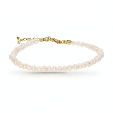 BRATARI ARGINT - Bratara cu perle de cultura si elemente din argint placat cu aur 24k