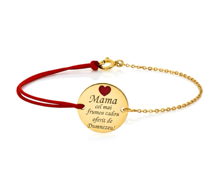 BRATARI ARGINT - Bratara din argint 925 placata cu aur 24K – dedicata mamei, cel mai frumos dar de la Dumnezeu