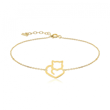 BRATARI ARGINT - Bratara pandantiv 12 mm, Argint 925 placat aur galben 24k