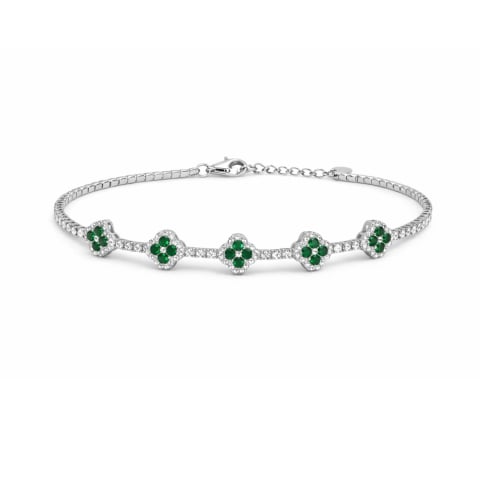 BRATARI ARGINT - Bratara Emerald Bloom din Argint 925