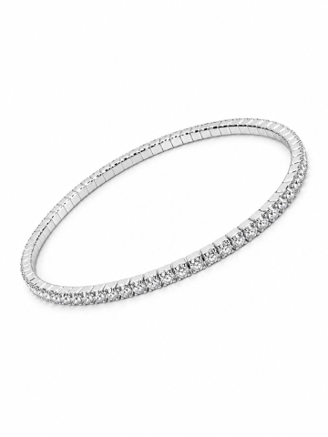 Brățară Tennis Elastică din Argint 925 cu Pietre Cubic Zirconia Albe [2]