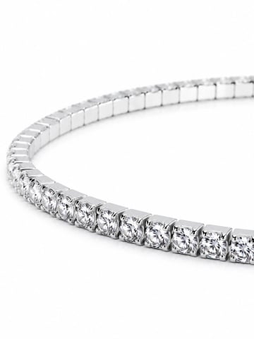 Bratari TENNIS - Brățară Tennis Elastică din Argint 925 cu Pietre Cubic Zirconia Albe