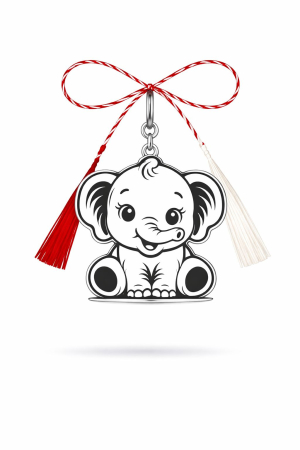 MARTISOARE - Elefănțelul Norocului – Mărțișor din Argint