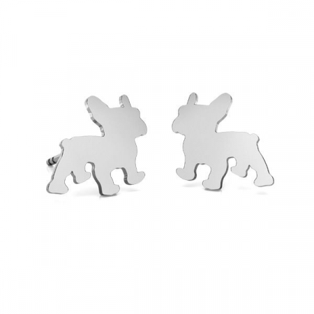 Cercei argint copii - Cercei Frenchie Love din Argint 925