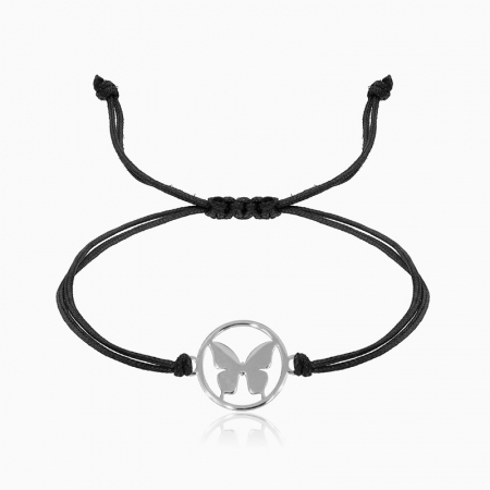 Bratari din AUR cu  Snur - BUTTERFLY, bratara AUR 14k, snur si decupaj