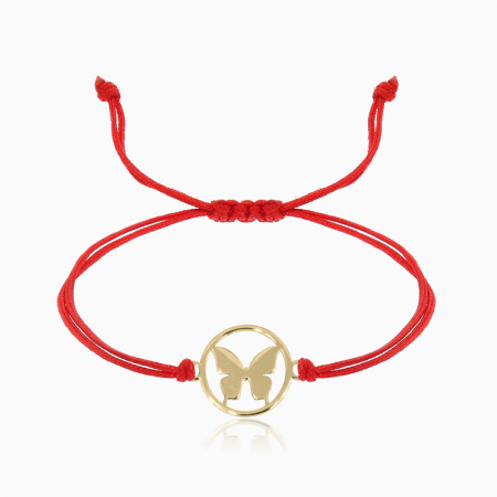 BUTTERFLY, bratara AUR 14k, snur si decupaj [3]