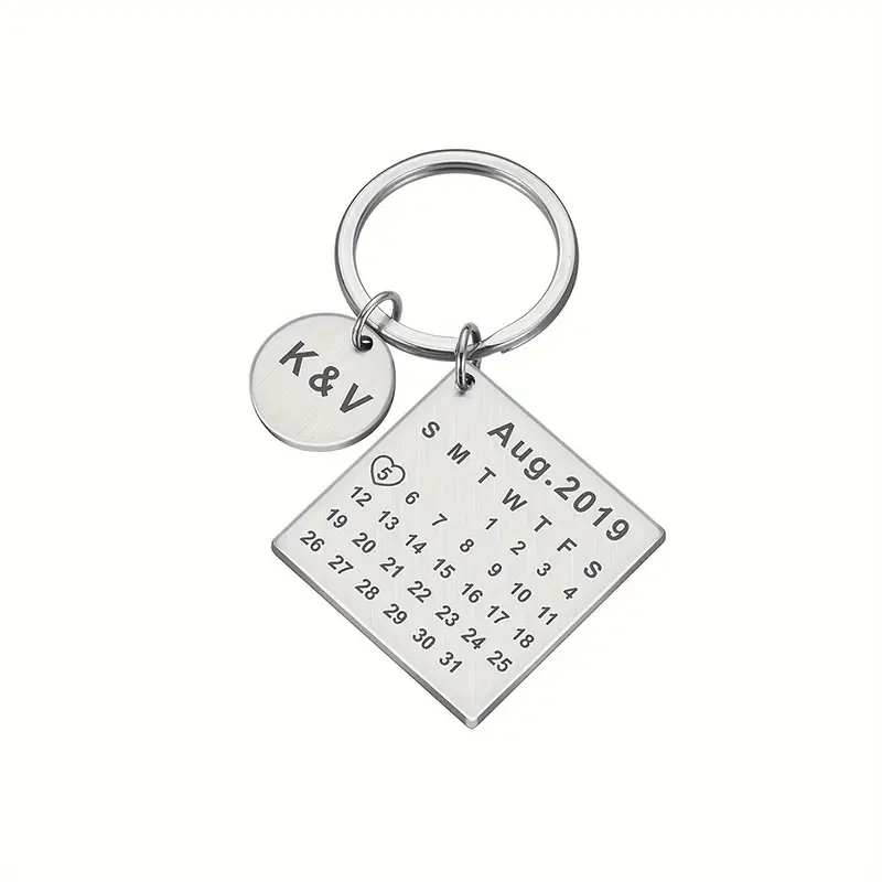 BRELOCURI PERSONALIZATE - CALENDAR, Breloc Oțel Inoxidabil