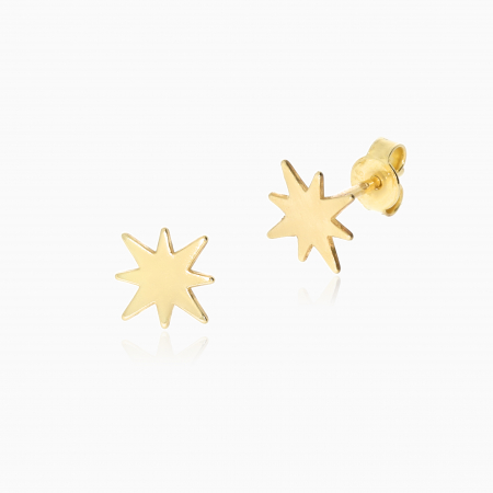 CERCEI ARGINT - STARS, Cercei Argint 925 placat aur 24k