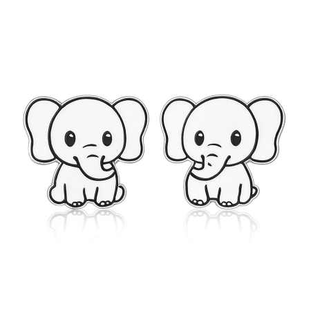 BIJUTERII ARGINT COPII - Cercei din argint 925 in forma de elefant pentru copii