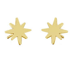 CERCEI ARGINT - Cercei Golden Star din Argint 925