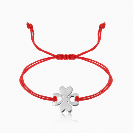 Bratari din AUR cu  Snur - CLOVER, bratara AUR 14k, snur si decupaj