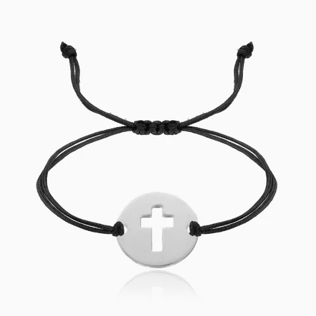 CRUCIS, bratara AUR 14k, snur si banut decupat [2]