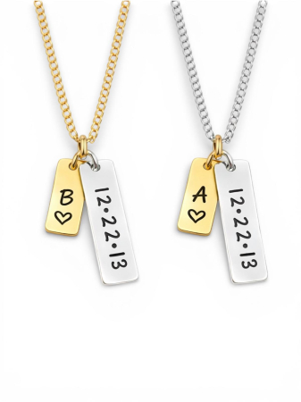 Be My VALENTINE❤️ - Data noastra, povestea noastra – Set lantisoare Argint 925