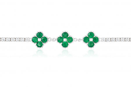 BRATARI ARGINT - EMERALD TENNIS, bratara Argint 925