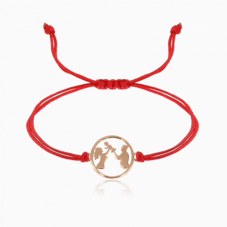 FAMILLY,  bratara AUR 14k, snur si decupaj [4]