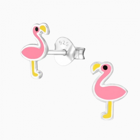 Cercei argint copii - FLAMINGO, Cercei Argint 925