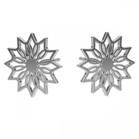 CERCEI ARGINT - Cercei Floare din argint 925 placat cu aur 24K