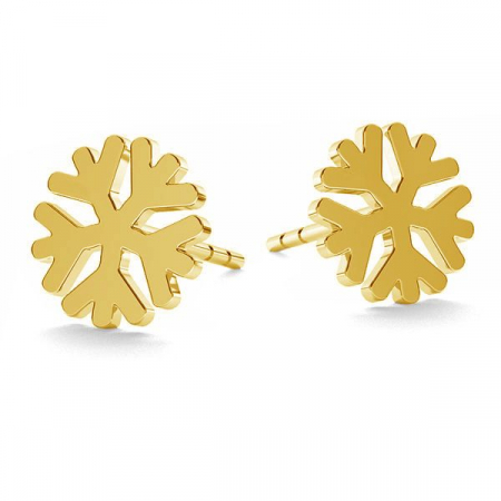 Cercei Snowflake Glow din argint 925 placat cu aur 24K [0]