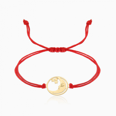 GALAXY, bratara AUR  14k, snur si banut decupat personalizat [3]