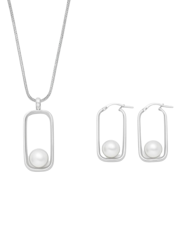 SETURI - PEARL GEOMETRY, set Argint 925