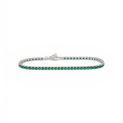 Bratari TENNIS - GREEN GLOW TENNIS, bratara Argint 925