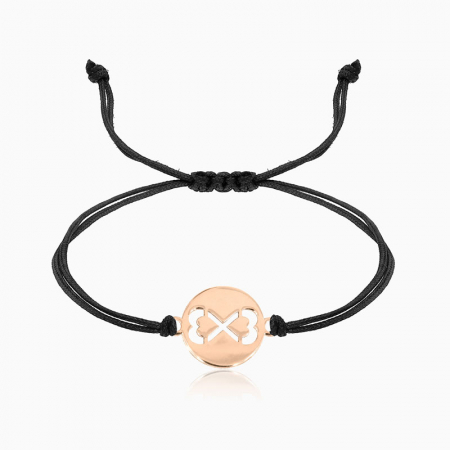 HARMONIA,  bratara AUR 14k, snur si banut decupat [5]