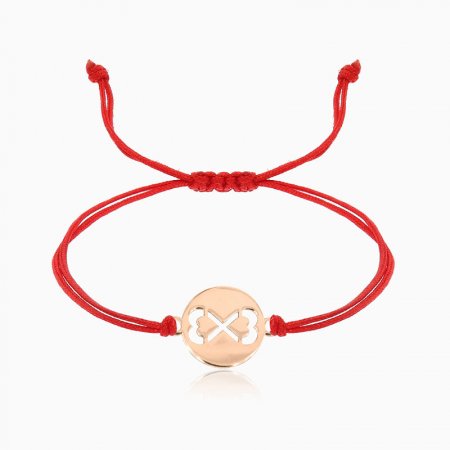 HARMONIA,  bratara AUR 14k, snur si banut decupat [4]