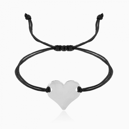 Bijuterii AUR pentru Copii - HEART, bratara AUR 14k, snur si decupaj