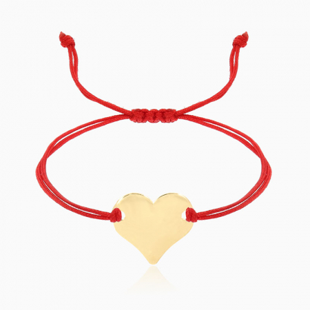 HEART, bratara AUR 14k, snur si decupaj [2]