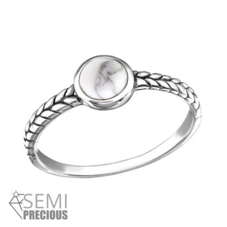 Inele argint cu pietre - MOON LOVE , Inel placat argint 999
