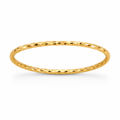Inel aur 14K subțire, model texturat fațetat, design minimalist, stil stacking, marime 48 [1]