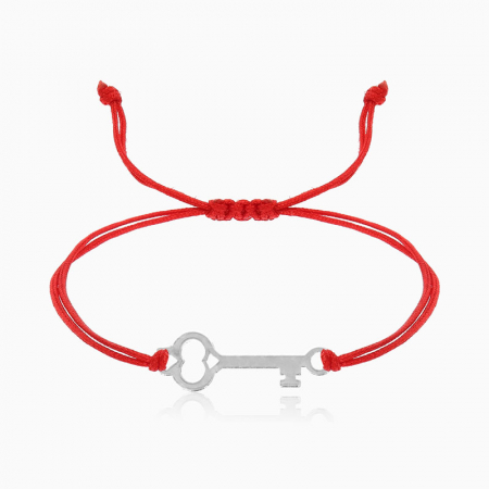 Bratari din AUR cu  Snur - KEY, bratara AUR 14k, snur si decupaj