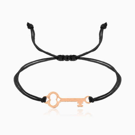 Bratari din AUR cu  Snur - KEY, bratara AUR 14k, snur si decupaj
