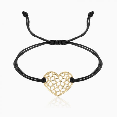 Bratari din AUR cu  Snur - LACE, bratara AUR 14k, snur si decupaj