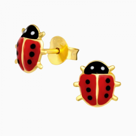 Cercei argint copii - LADYBUG, Cercei Argint 925
