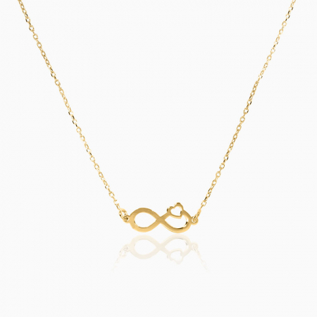 MY LOVE, Lantisor Argint 925, pandantiv infinit decupat cu inimioara [0]