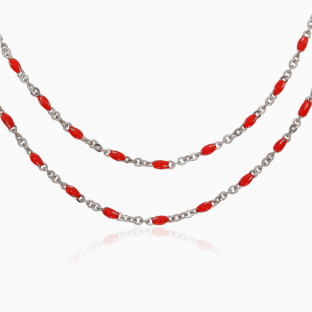 DARK RED, Lantisor Argint 925, pietre semipretioase [1]