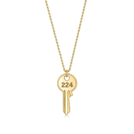 LANTISOARE ARGINT - Lantisor cheie personalizata 224 din Argint 925 placat cu aur 14K Today, Tomorrow, Forever