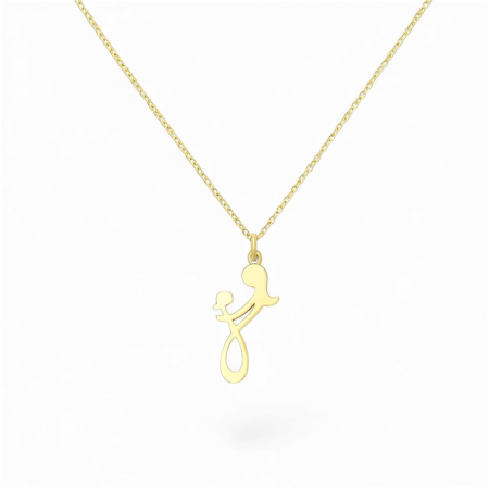 Lantisoare argint cu nume - Lantisor Mama si Copil – simbolul infinit – Argint 925 placat cu aur 14 k