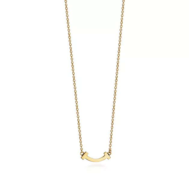 LANTISOARE ARGINT - Lantisor mini zambet din Argint 925 placat cu aur 14K