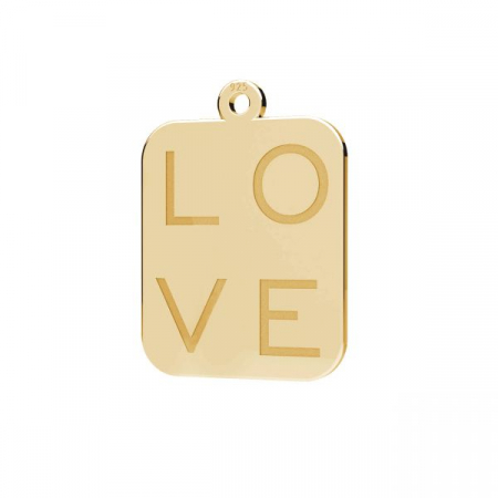PANDANTIVE - LOVE , Pandantiv dreptunghiular Argint 925